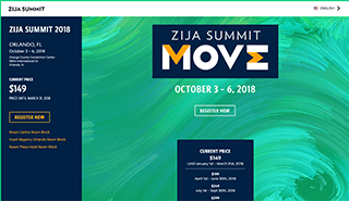 Screenshot of ZijaSummit.com.